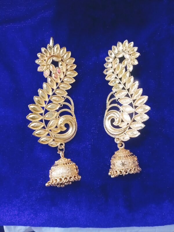 Golden colored Jhumka -city gold - Image 2