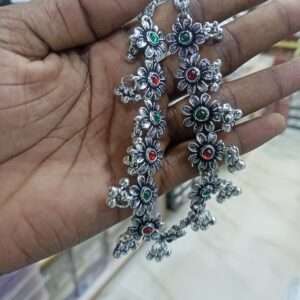Silver colour necklace set