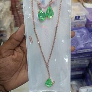 Green necklace set for girl