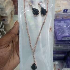 Black necklace set for girl