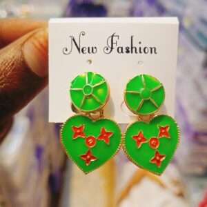Fashion Earrings for green colour