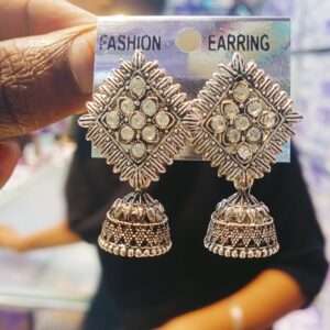 Fancy Earrings in silver colour