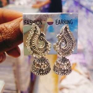 Fancy Earrings in silver colour