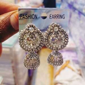 Fancy Earrings in silver colour