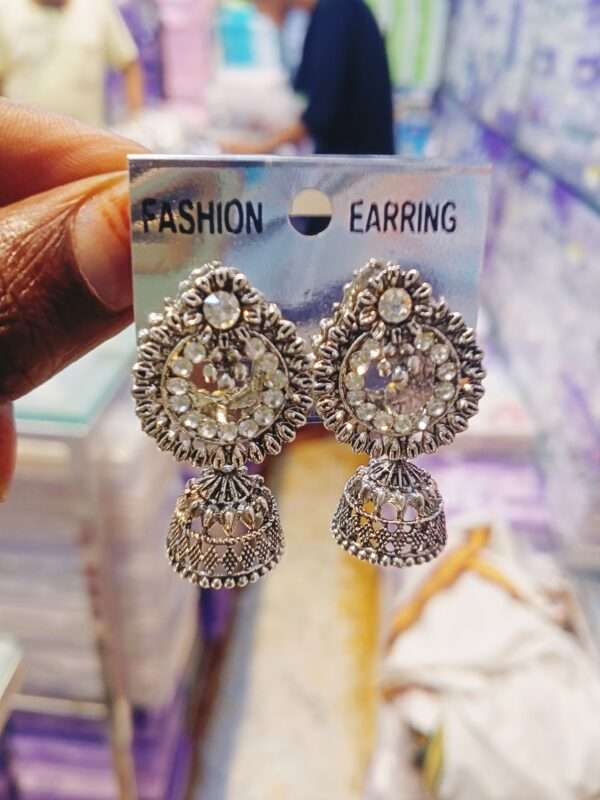 Fancy Earrings in silver colour