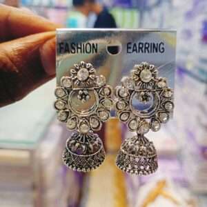 Fancy Earrings in silver colour