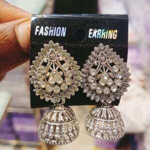 Fancy Earrings in silver colour