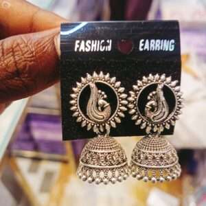 Fancy Earrings in silver colour
