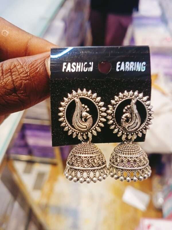 Fancy Earrings in silver colour