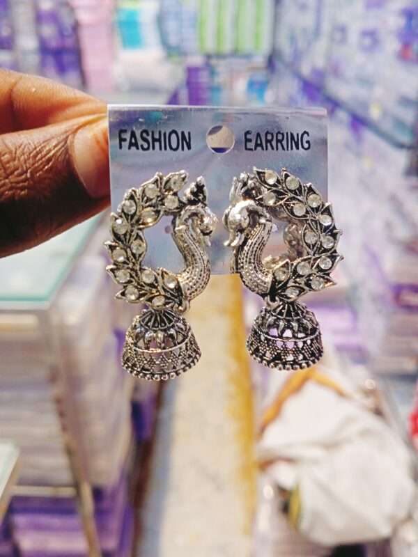 Fancy Earrings in silver colour
