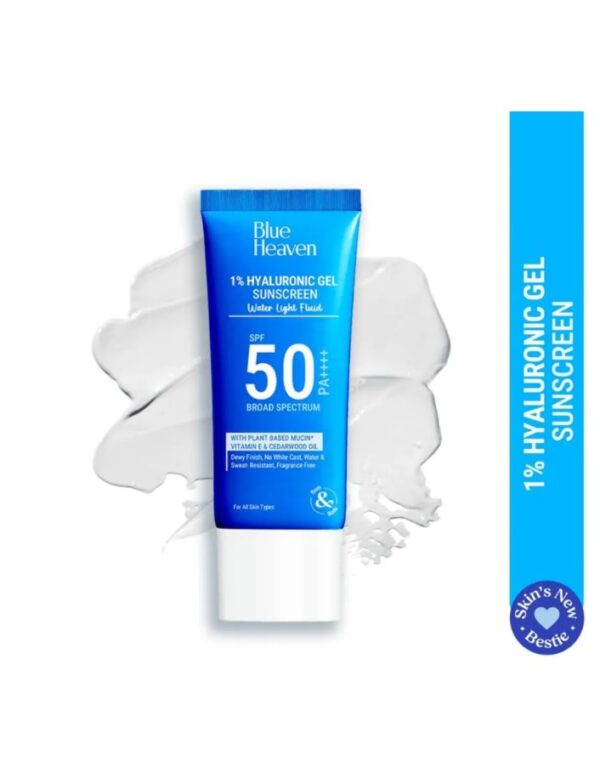 Blue Heaven 1% Hyaluronic Gel Sunscreen Spf50 pa++ -50g