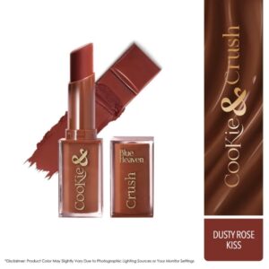 Blue Heaven Cookie & Crush Chocolate flavored soft Matte Lipstick -Dusty Rose Kiss, 3.4ml