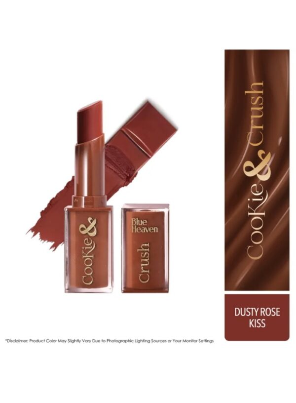 Blue Heaven Cookie & Crush Chocolate flavored soft Matte Lipstick -Dusty Rose Kiss, 3.4ml