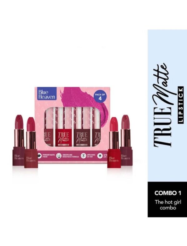 Blue Heaven True Matte Hot Girl Lipstick combo, 16g