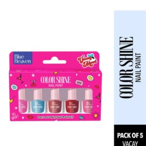 Blue Heaven Color shine Mini Nail Polish kit - vacay mood, 25ml