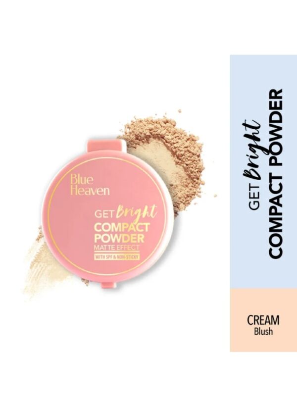 Blue Heaven Get Bright Compact Powder- Cream Blush, 16g