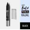 Blue Heaven Get Bold Pencil Kajal With Free Sharpener or Comphor & Castor Oil- Black, 3.2g