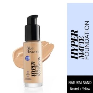 Blue Heaven Hyper Matte Foundation- 401 Natural Sand, 30ml