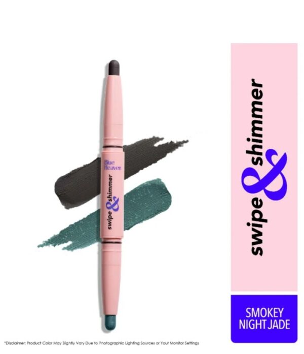 Blue Heaven Swipe & Shimmer Extreme Hold Eyeshadow Stick- Smokey Night Jade, 2.2g