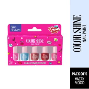 Blue Heaven Color Shine Mini Nail Polish Kit - Vacay Mood 25ml