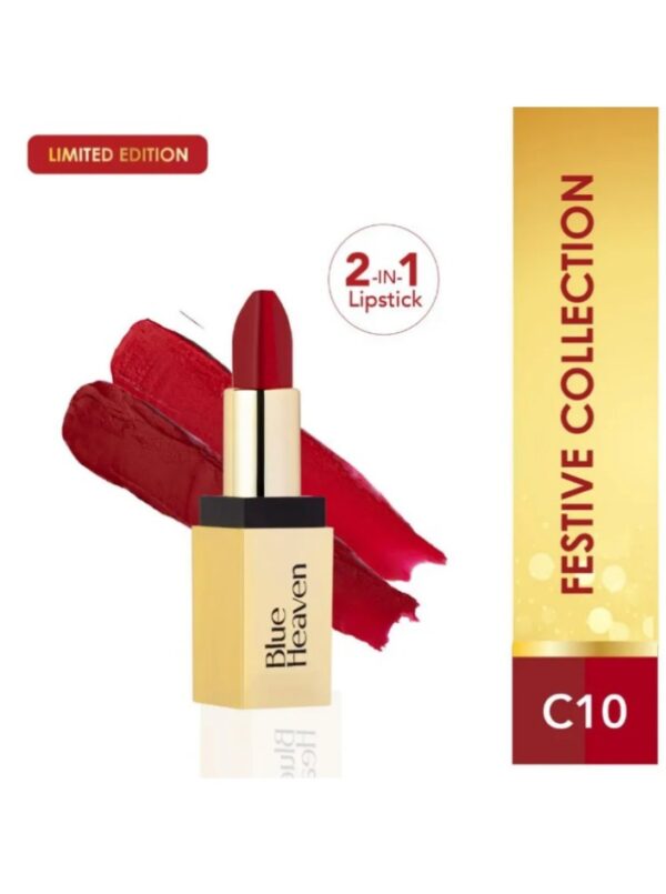 Blue Heaven 2-IN-1 Dual Shade Lipstick - C10, 4g