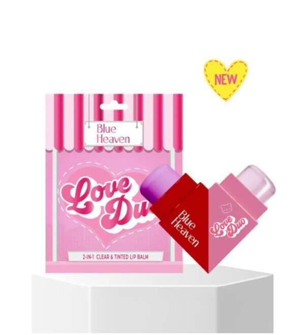 Blue Heaven Love Duo 2-ln-l Clear & Tinted Lip Balm - Bae (Clear+ Watermelon), 5g