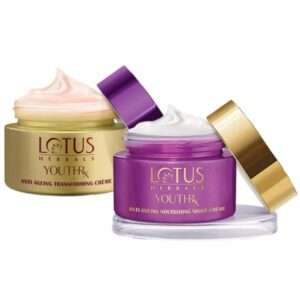 Lotus Herbals YouthRx Anti Ageing Transforming SPF 25 PA+ ++ Day & Night Cream Combo, 50gm+50gm
