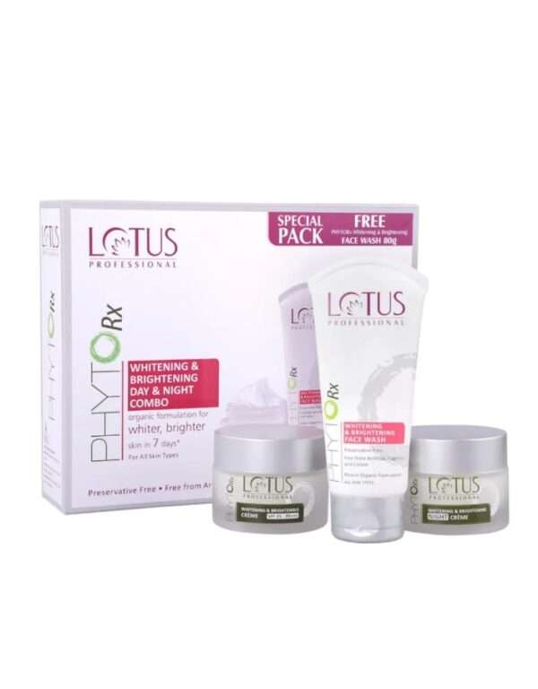 Lotus Herbals Professional PhytoRx Whitening & Brightening Day & Night Combo,180g