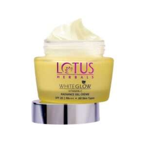 Lotus Herbals Whiteglow Vitamin-C Radiance Gel Creme SPF-20 PA+++ All Skin Types paraben-Free I 50g