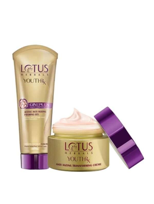 Lotus Herbals YouthRx Anti-Ageing Creme Foaming Gel Combo I 100gm+50gm