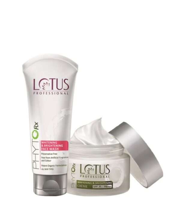 Lotus Herbals Lotus Professional Phyto-RX Whitening Brightening Two Step Combo, 150gm+80gm