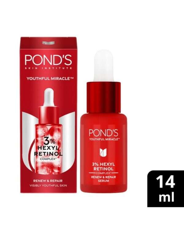 Ponds Youthful Miracle Hexyl Retinol Complex, Renew & Repair Serum, 14ml