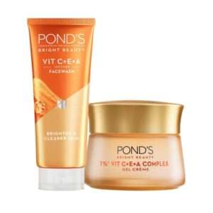Ponds Bright Beauty Vitamin C+E+A Gel Face Wash & GeL Cream Combo | 2 Pcs