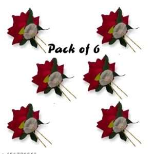 Women rose gajra clips pack of 6