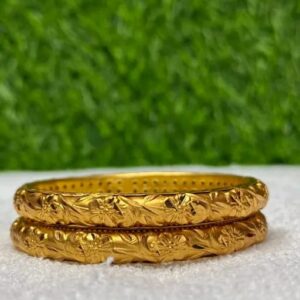 Minimalist Matte Gold Bangles for Modern Women| City Gold Bangles/Churi