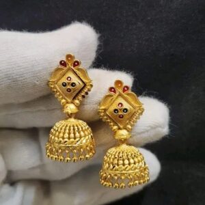 City Gold Fancy Jhumka Earring