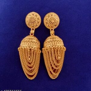 City Gold Fancy Jhumka Earring
