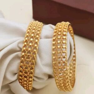 Stylish Textured Alloy Bangles with Gloss Finish | City Gold Bangles/Chudi