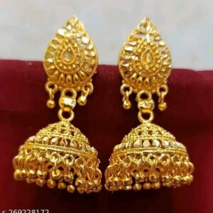 City Gold Fancy Jhumka Earring