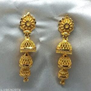 City Gold Fancy Jhumka Earring