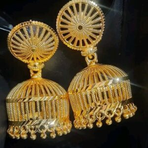 City Gold Fancy Jhumka Earring