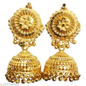 City Gold Fancy Jhumka Earring
