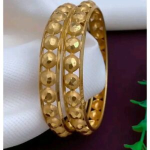 Festive Wear Leaf Motif Bangles in Gold Finish | City Gold Bangles/Chudi
