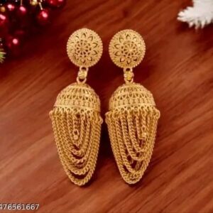 City Gold Fancy Jhumka Earring
