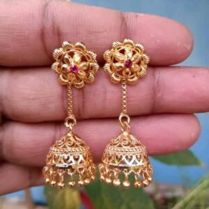 City Gold Fancy Jhumka Earring