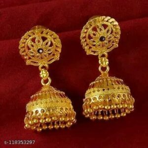 City Gold Fancy Jhumka Earring
