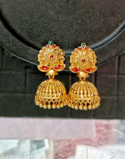 City Gold Fancy Jhumka Earring