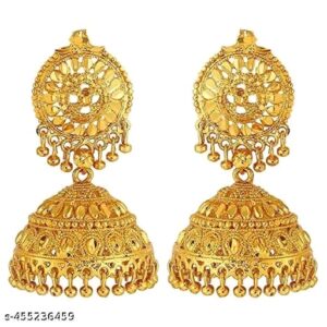 City Gold Fancy Jhumka Earring