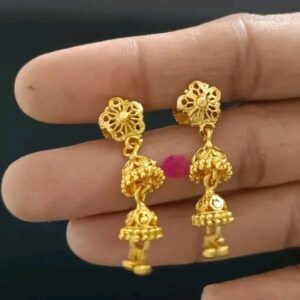 New City Gold Jhumka Earring