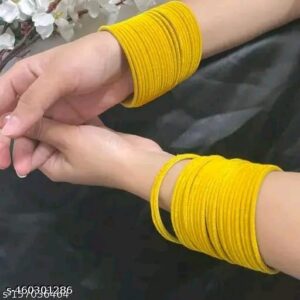 Stylish Velvet and Glass Bangle Set for Special Occasions | velvet chudi\';[p
